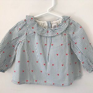 Baby Gap Girl Heart & Stripe Shirt